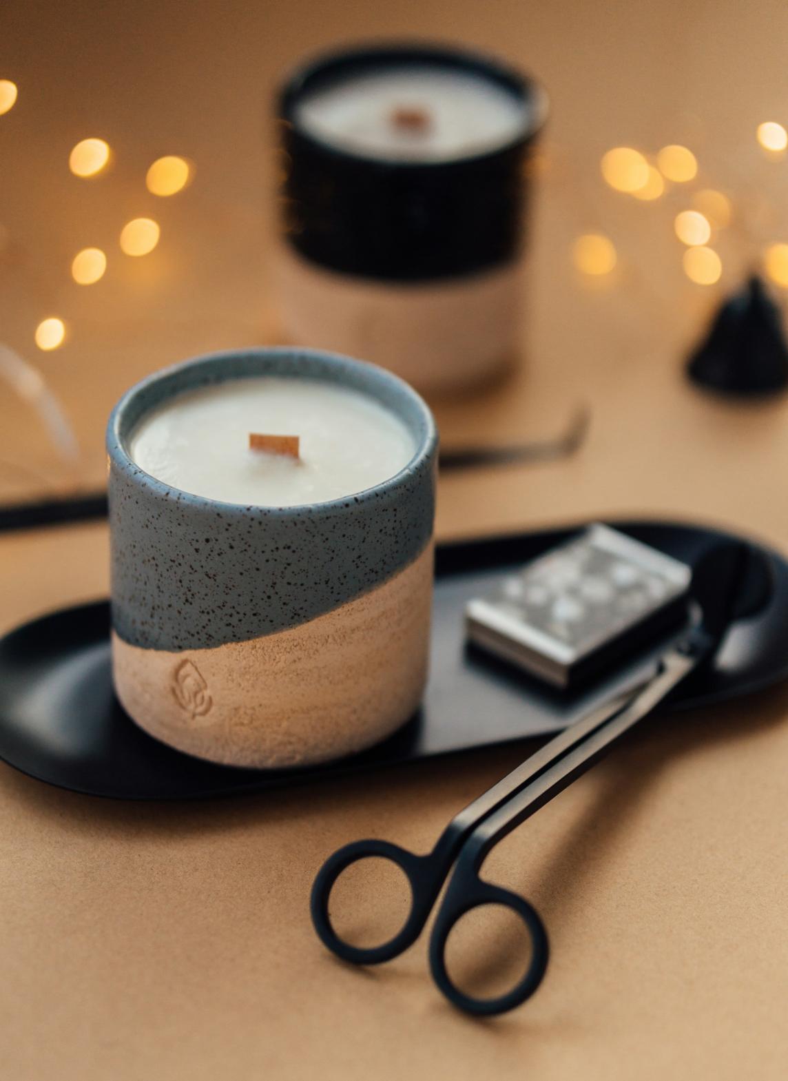 Grey candle